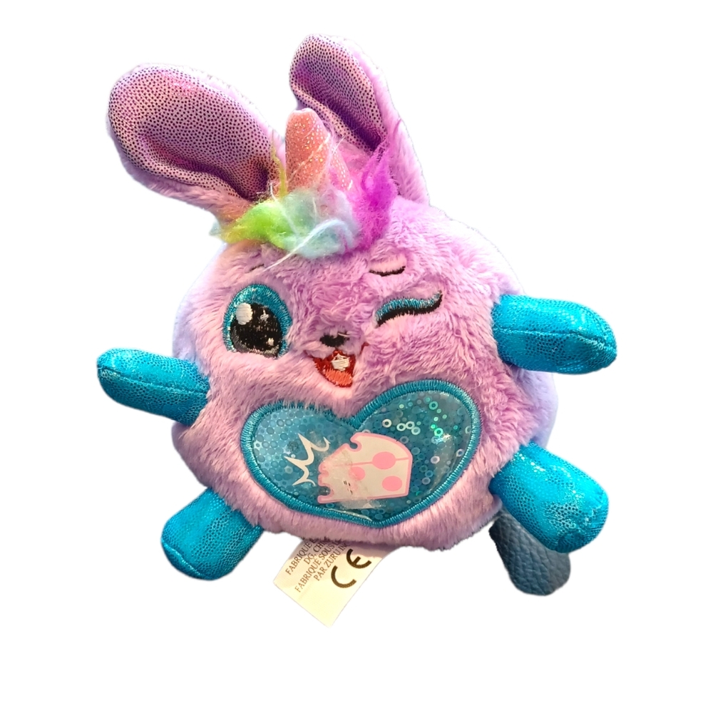 •Zuru Rainbocorns Purple Unicorn Bunny plush stuffed animal toy 4”